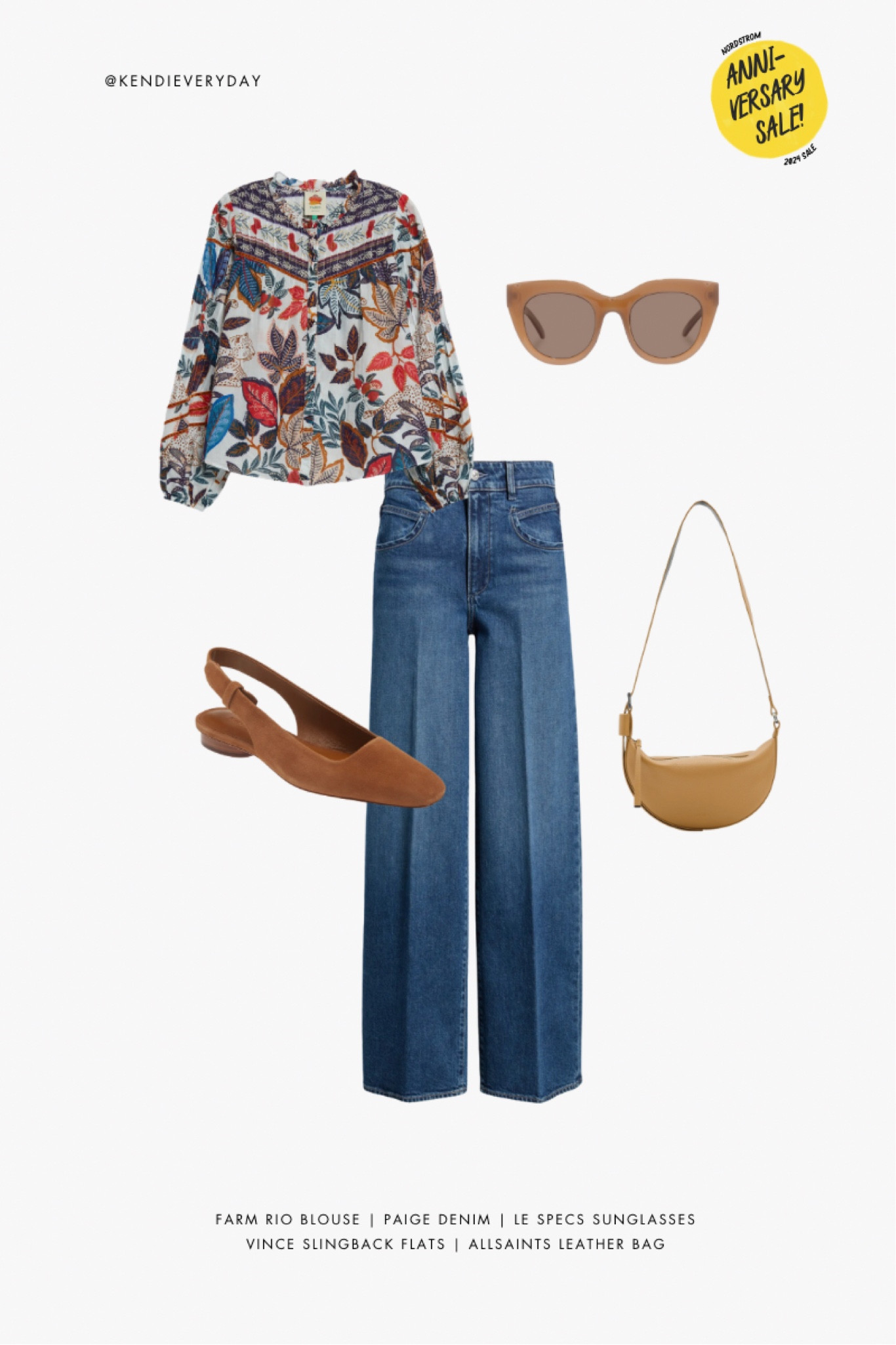 Shop the NSale next week! Everything linked and listed here will be available for cardholders starting July 9! 

Farm Rio, blouse, Paige Denim, Wide leg denim, Vince flats, AllSaints leather pursee

#LTKxNSale