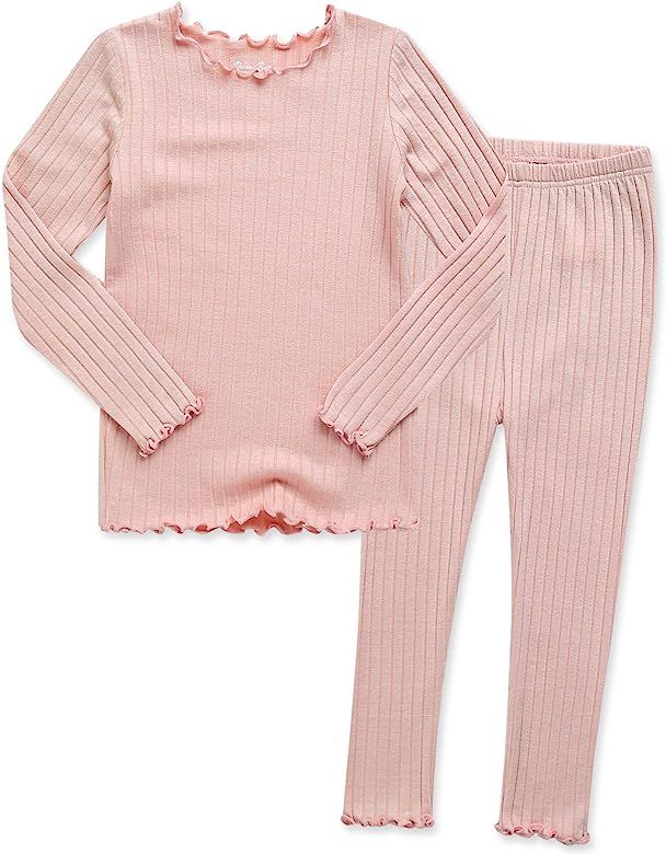 VAENAIT BABY 12M-12Y Kids Unisex Girls & Boys Soft Comfy Modal Tencel Shirring Sleepwear Pajamas 2pc | Amazon (US)