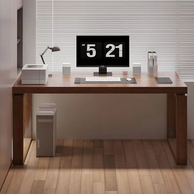 Rectangular Solid Wood with 2 drawers desk | Wayfair North America