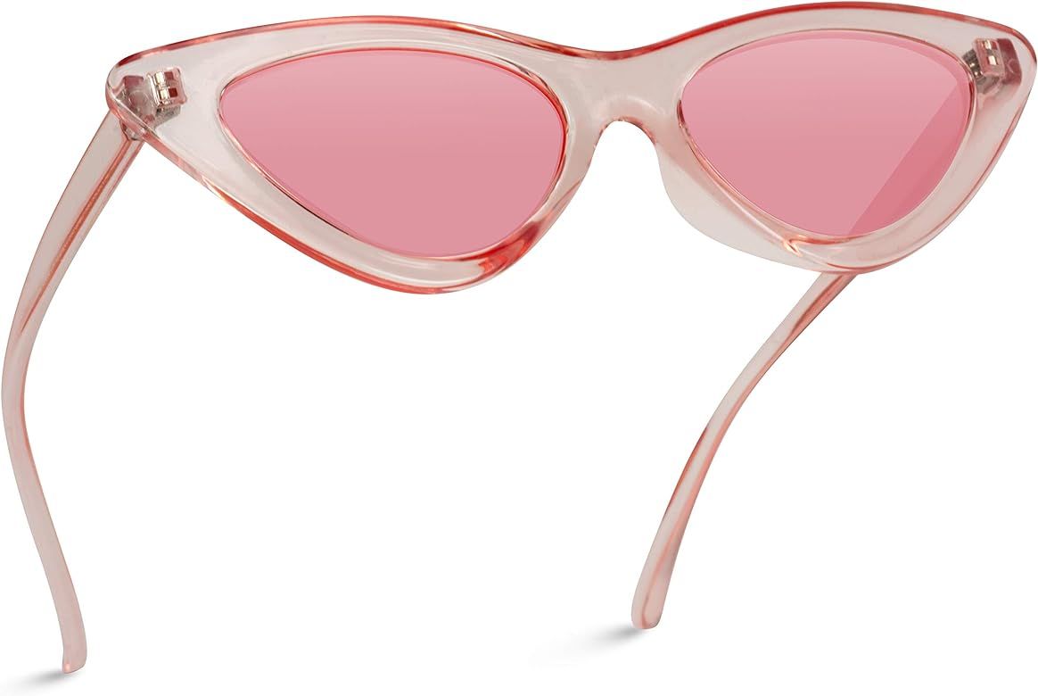 WearMe Pro - Retro Vintage Tinted Lens Cat Eye Sunglasses | Amazon (US)