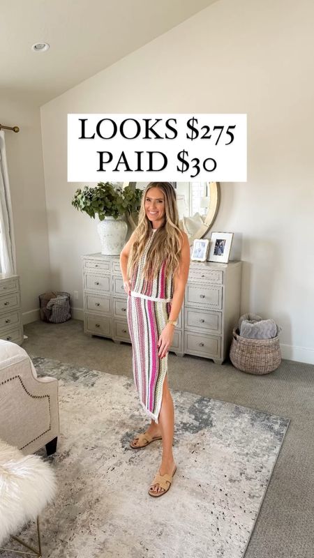 This knit midi skirt coverup is only $30 and the similar designer version is $275!! It's great quality, flattering, and I love that you can dress it up or down!

Coverup runs true to size; wearing a small in the top and a medium in the skirt for reference.

You do NOT need to spend a lot of money to look and feel INCREDIBLE!

I’m here to help the budget conscious get the luxury lifestyle.

Walmart fashion / Affordable / Budget / Women's Casual Outfit / Classic Style / Elevated Style / Easter / Spring / Travel Outfit / Beachwear

#LTKSeasonal #LTKfindsunder50 #LTKswim