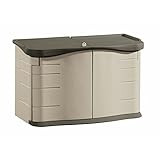 Rubbermaid Outdoor Split-Lid Storage Shed, 18 cu. ft., Olive/Sandstone (FG375301OLVSS0) | Amazon (US)