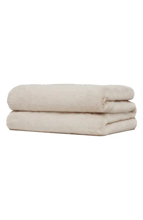 Apparis Brady Faux Fur Throw Blanket in Latte at Nordstrom | Nordstrom