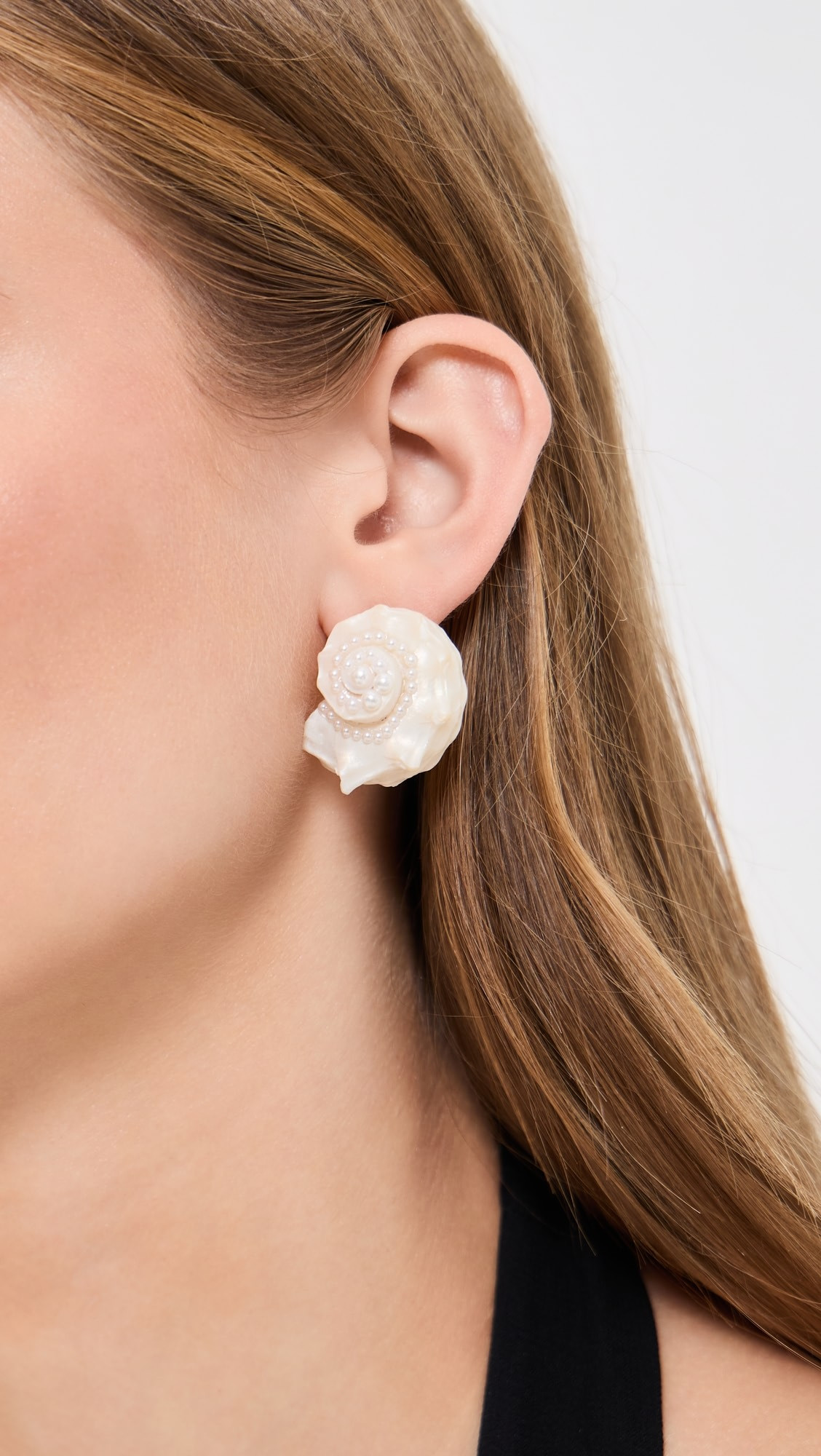 Santana Shell Statement Stud Earrings | Shopbop