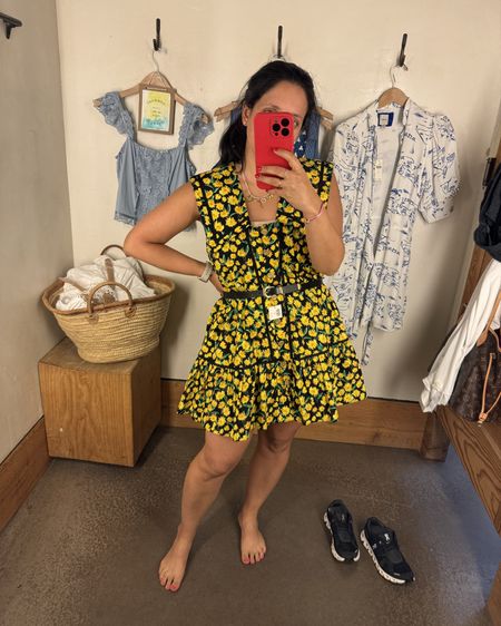 Cute summer sunflower dress! I love it belted 

#LTKSeasonal #LTKMidsize #LTKStyleTip