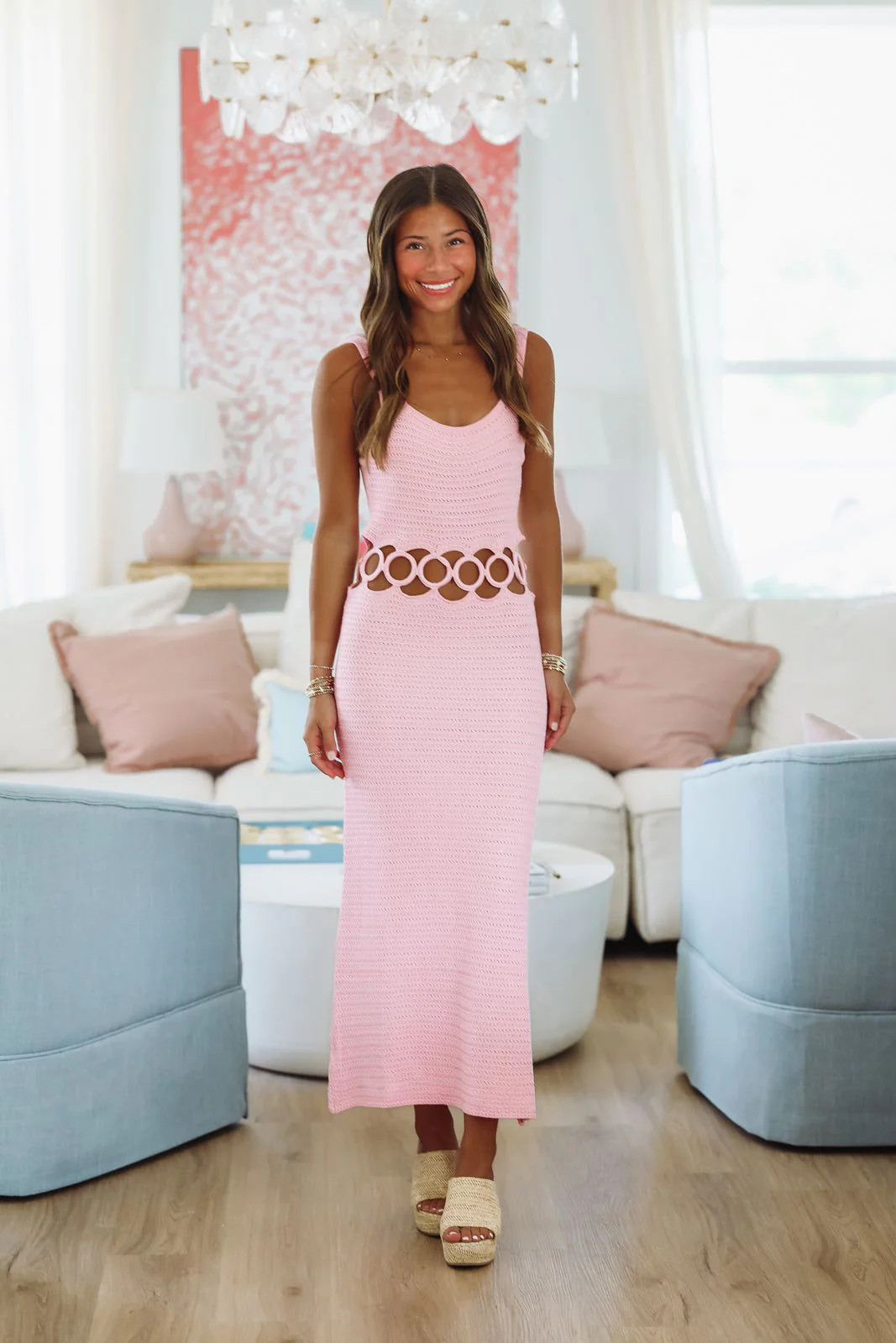 Just For You Midi Dress - Pink | Hazel and Olive