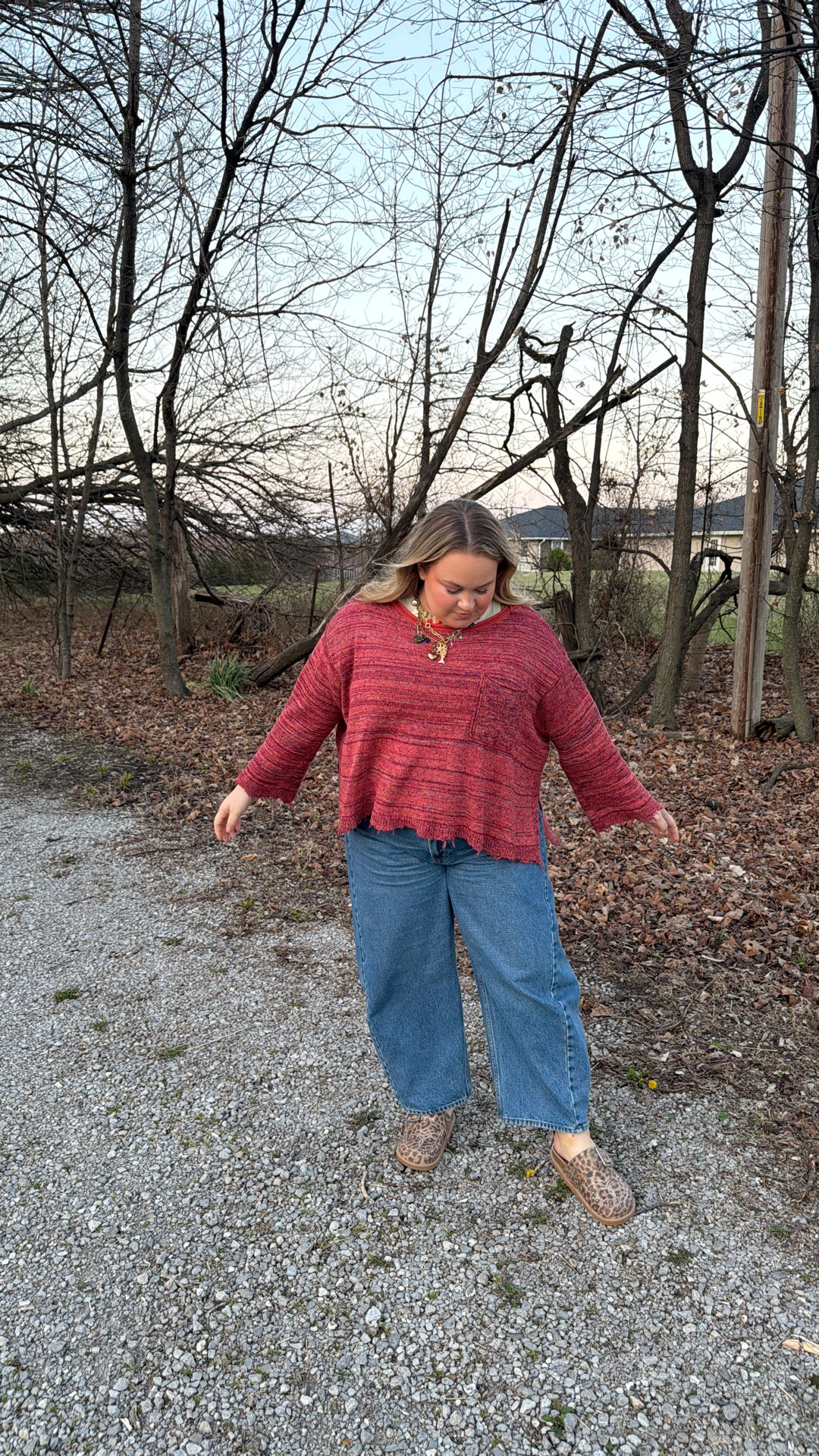 Spring sweater outfit of the day ✨🫶 I love a spring sweater with some barrel jeans and fun mules or clogs! 

#LTKMidsize #LTKootd