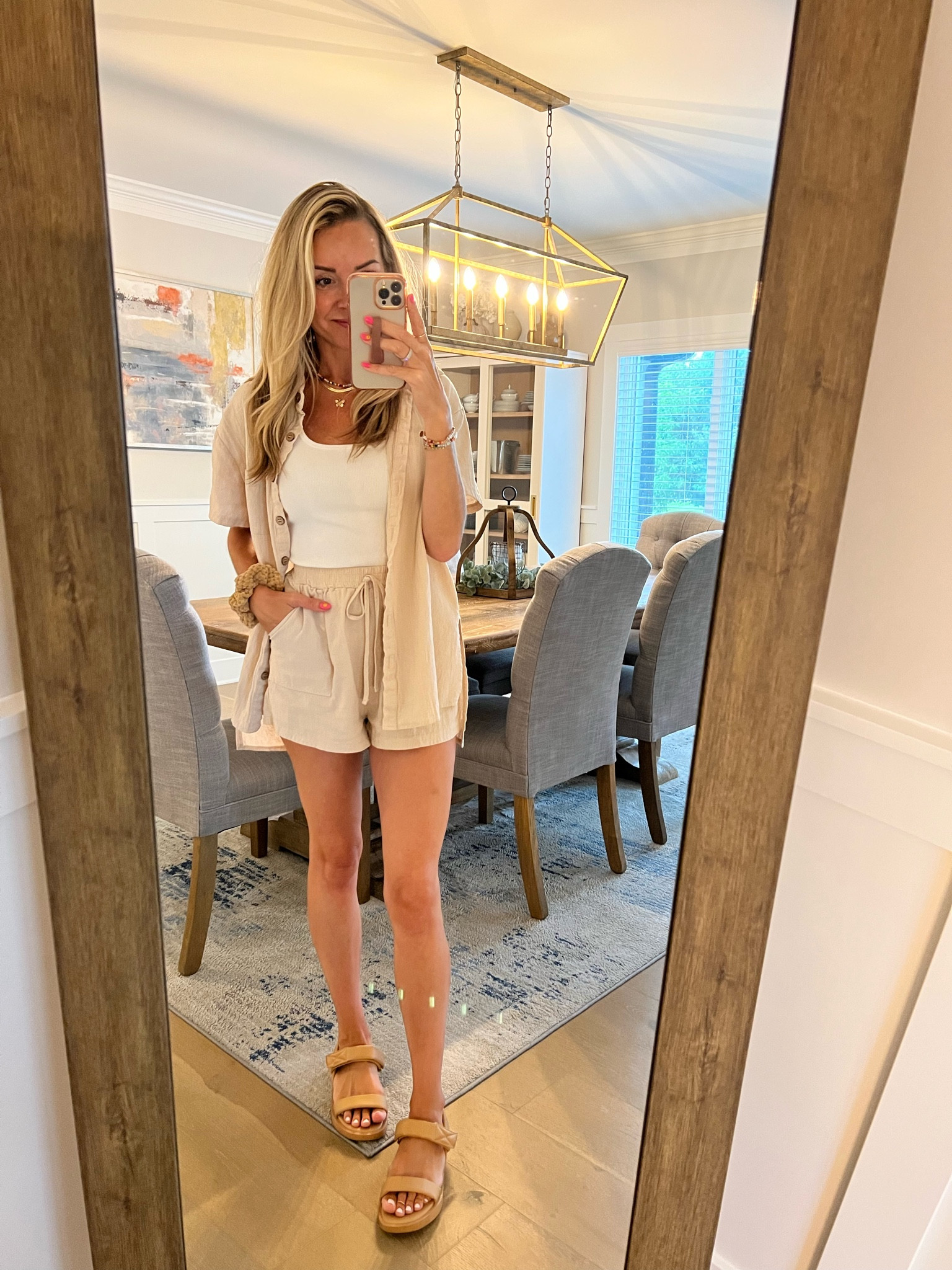 $10 shein 2 piece set / color apricot / size xs 