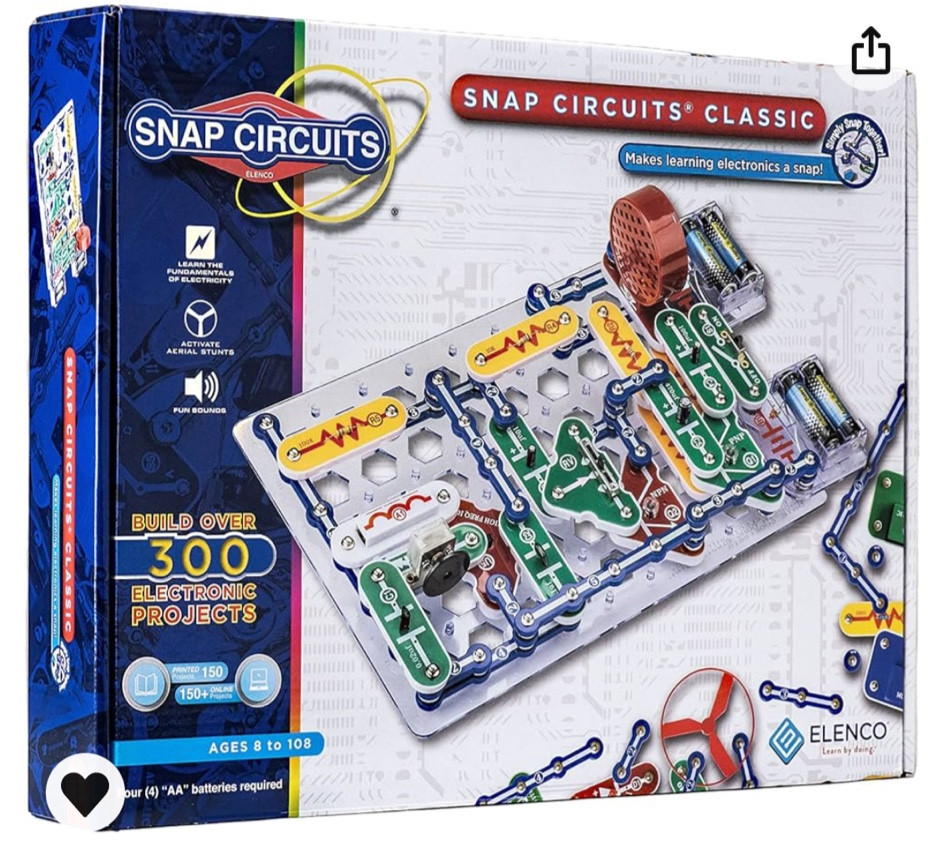Snap Circuits Classic SC-300 Electronics Exploration Kit | Over 300 Projects | Full Color Manual Parts | STEM Educational Toy for Kids 8+ 2.3 x 13.6 x 19.3 inches