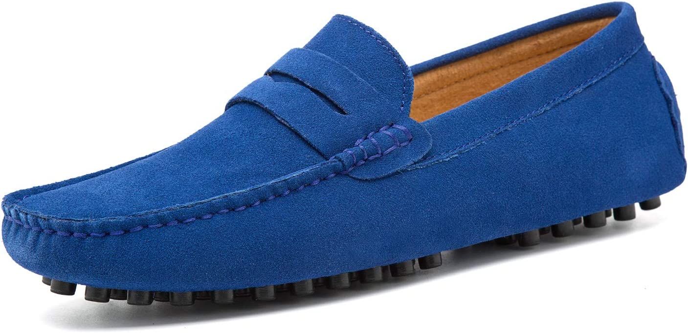 Go Tour Men's Penny Loafers Moccasin Driving Shoes Slip On Flats Boat Shoes | Amazon (US)