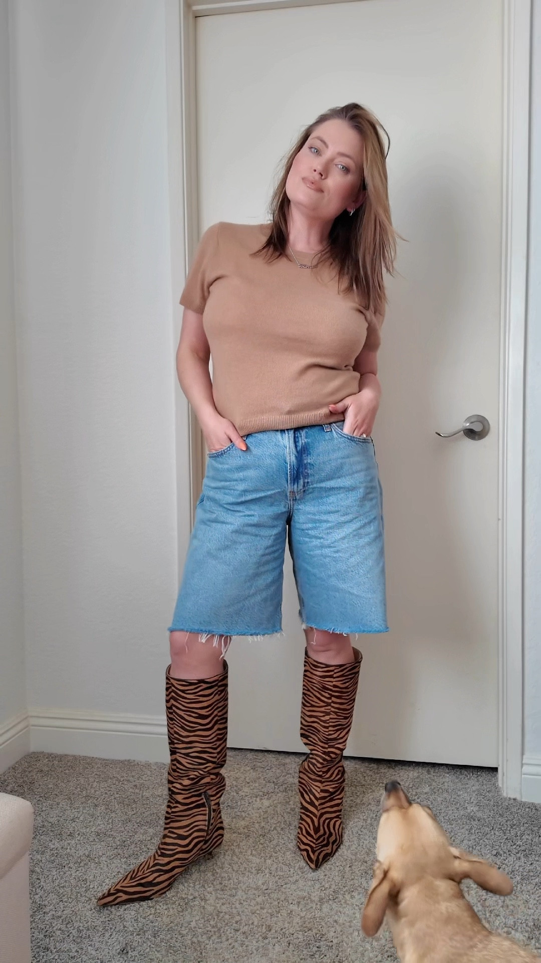 Cashmere top from quince size medium, denim jorts from Abercrombie size 30, boots from Tony Bianco 

#LTKOver40 #LTKMidsize #LTKStyleTip