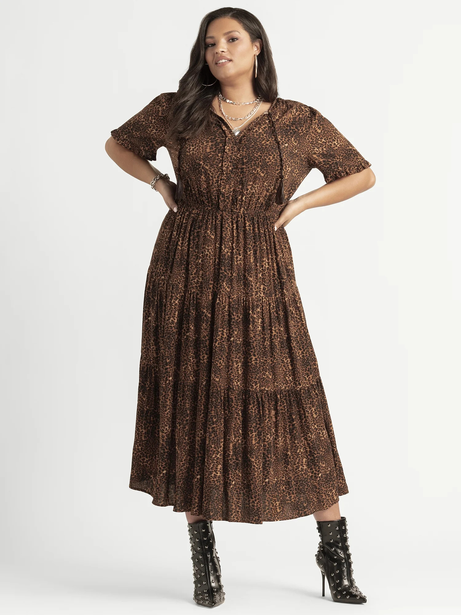 Jessica Simpson Women's Plus Phoebe Maxi Dress, Sizes 0X-4X | Walmart (US)