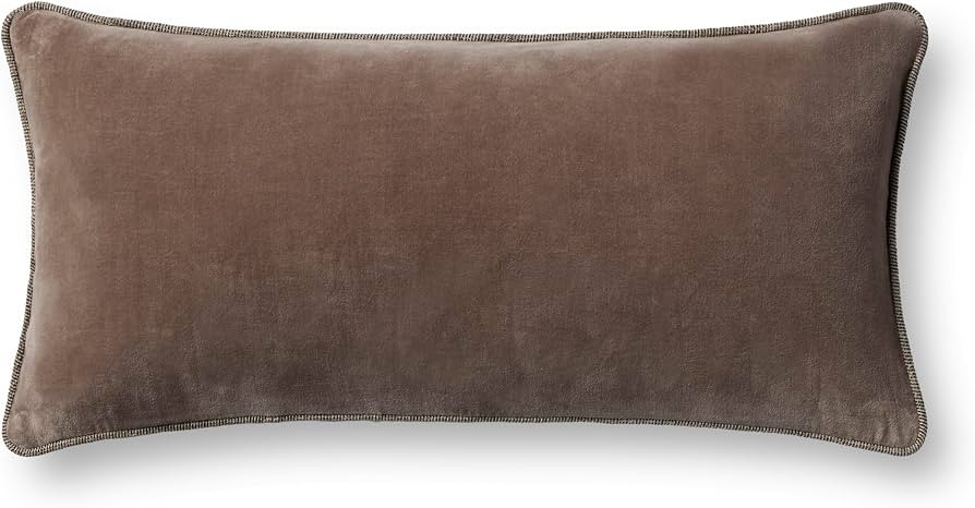 Loloi Chris Loves Julia Liza Mocha Cover Only Pillow | Amazon (US)