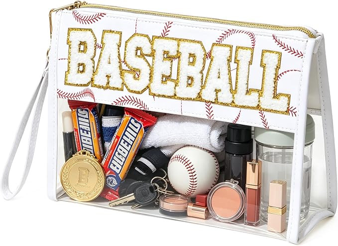 Baseball Mom Essentials Clear Stadium Bag 12x6x12 — STANDS UPRIGHT, NOT FLAT — 2.5" Deep Tran... | Amazon (US)