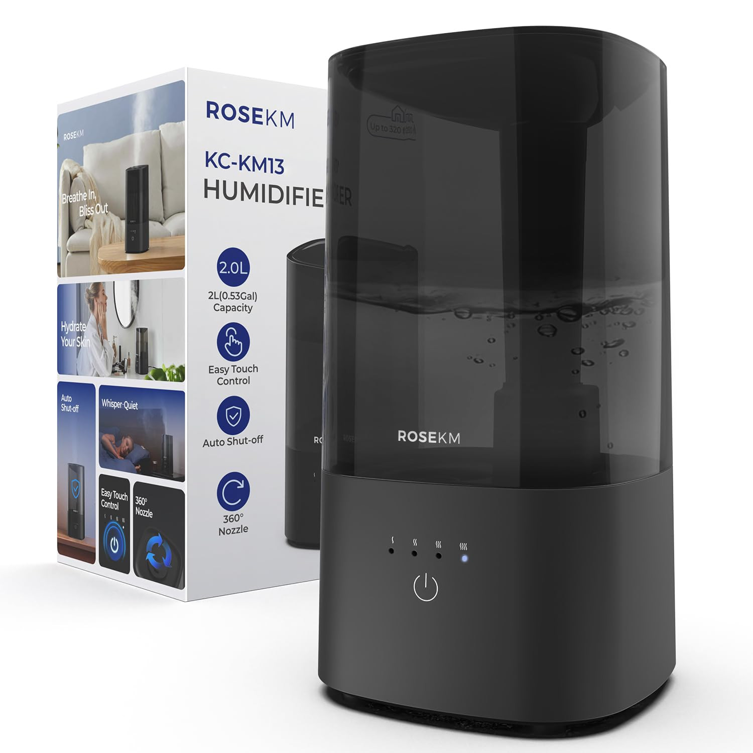 Humidifiers for Bedroom, Cool Mist Humidifier for Home Plant and Baby Nursery, Quiet Ultrasonic H... | Amazon (UK)