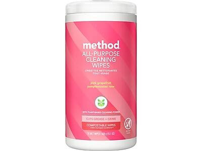 Method - Disinfecting Wipes, Pink Grapefruit Scent, 70 Wipes/Canister (338527) | Best Buy U.S.