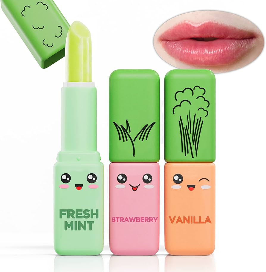 Kuckian Vegan 3x Lip Balms Set - 100% Natural Ingredients - Tinted, Moisturizing, Color Changing,... | Amazon (US)