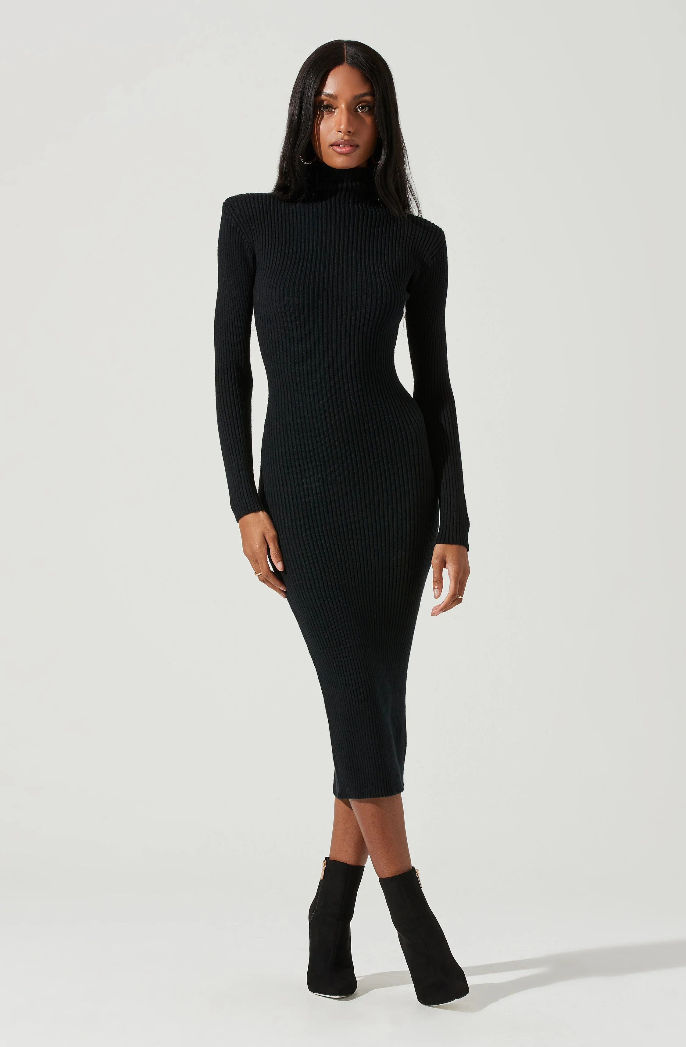 Abilene Long Sleeve Turtleneck Midi Sweater Dress | ASTR The Label (US)