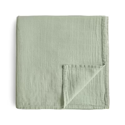 Organic Cotton Muslin Swaddle Blanket Sage One Size | Target