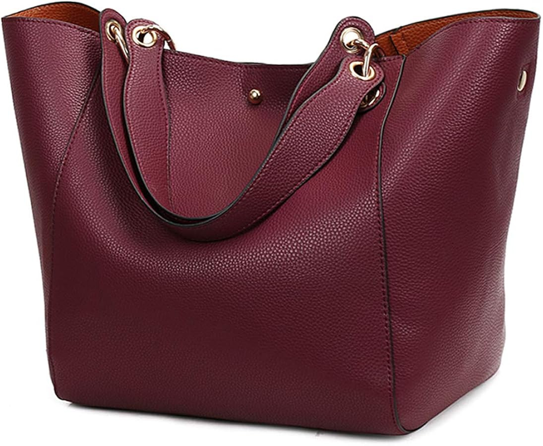 Pahajim Large Capacity Work purse for Women Ladies Bucket Tote Bag Designer Travel Shoulder Handb... | Amazon (US)