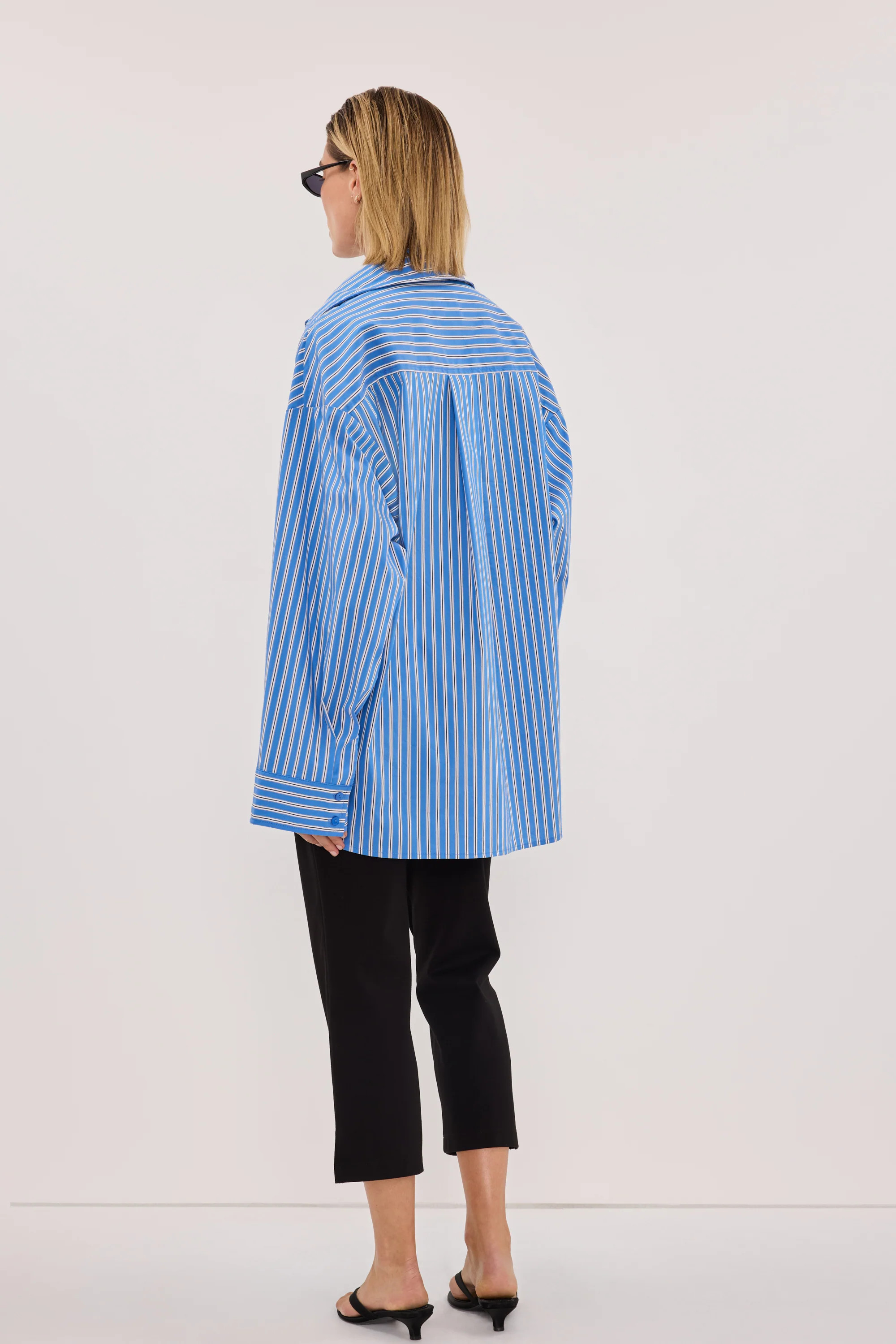 MISHA AZURE STRIPE SHIRT | DISSH