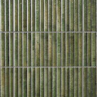 Mawr Green 5.9 in. x 11.81 in. Polished Fluted Ceramic Wall Tile (9.68 Sq. Ft./Case) | The Home Depot