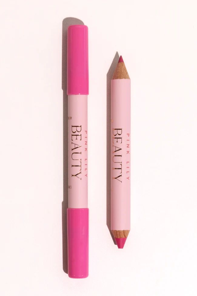 Pink Lily Beauty Double Bloom Dual Lipstick and Lip Liner - Candy Rose | Pink Lily