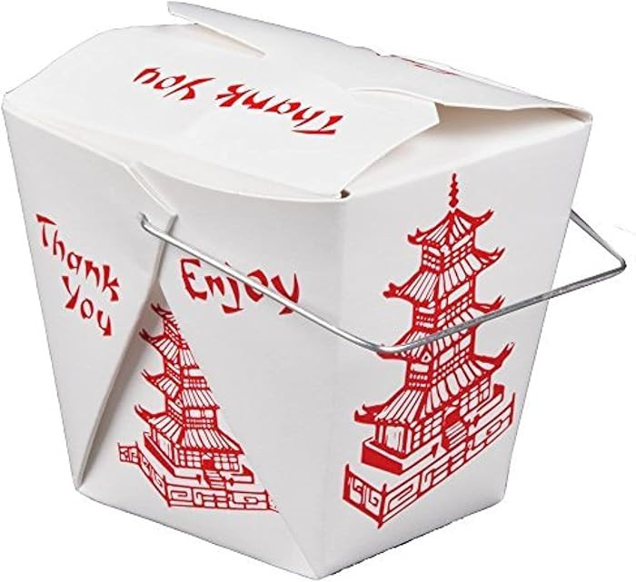 15 Count 16 oz Pagoda Wire Handle Chinese Takeout Box | Amazon (US)