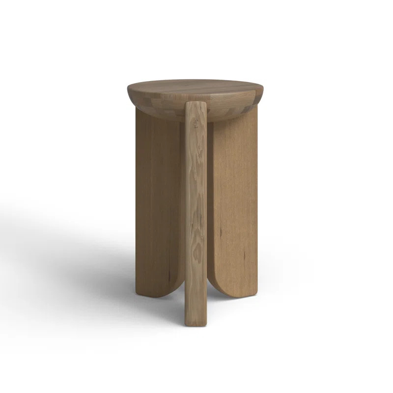Satine Solid Wood Top Three Leg End Table | Wayfair North America