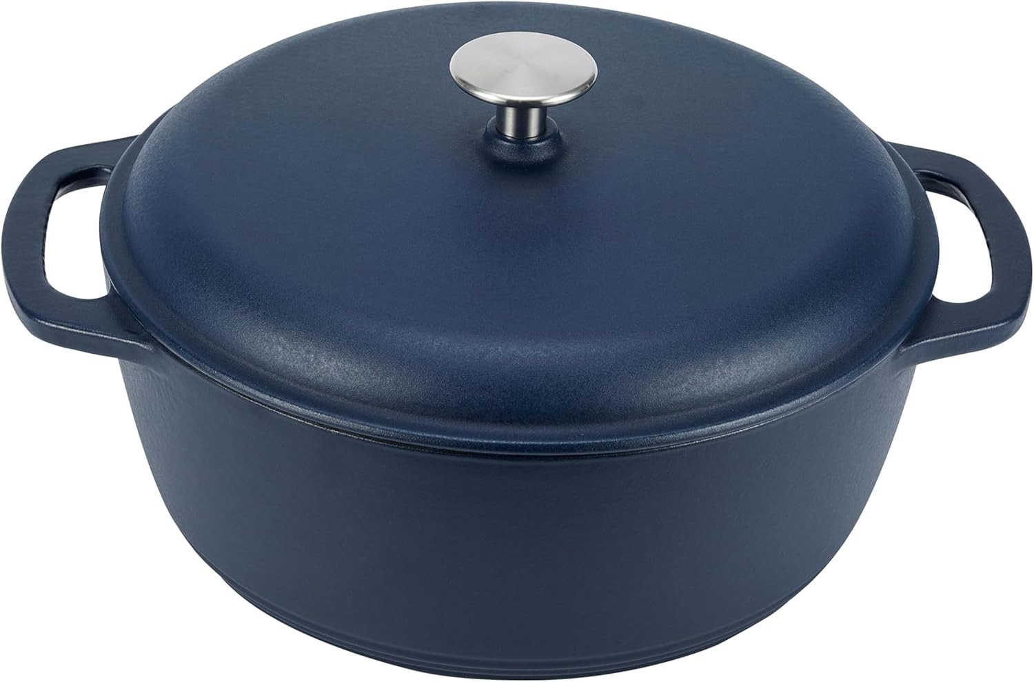 Amazon Basics Cast Iron Dutch Oven Pot with Lid, Enameled, Round, Dual Handles, Heavy-Duty, Mediu... | Amazon (US)