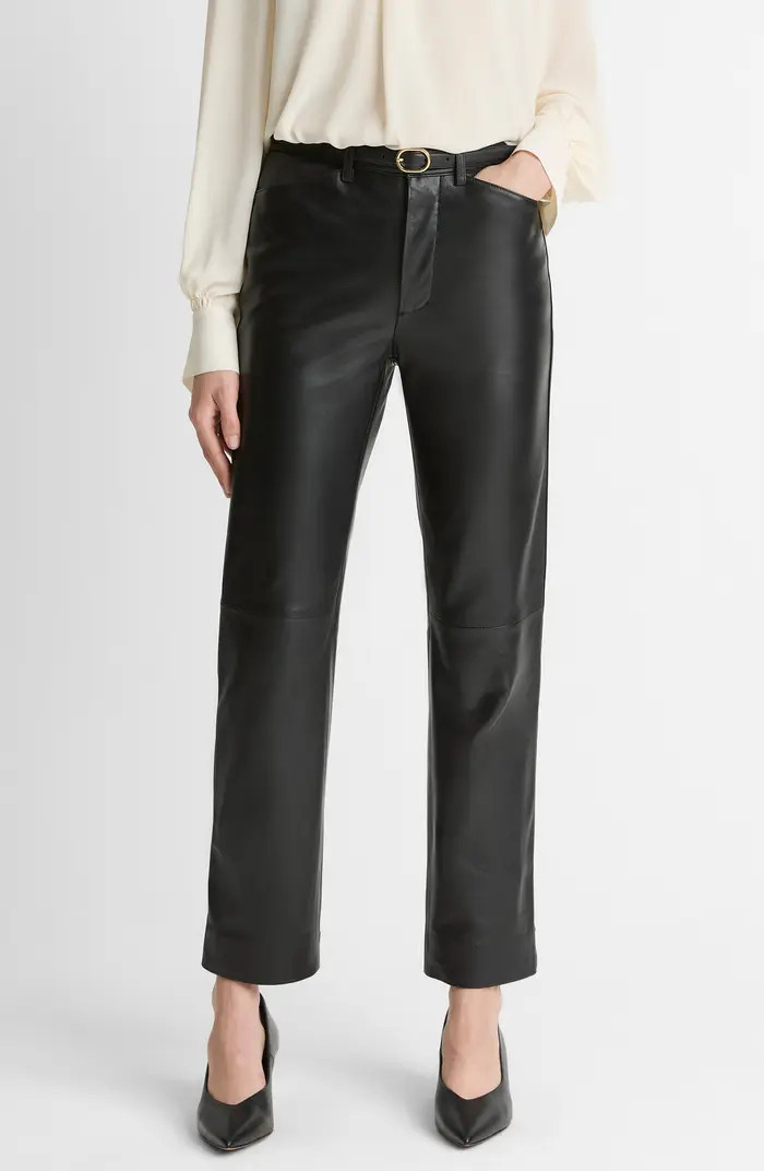 Vince Straight Leg Leather Pants | Nordstrom | Nordstrom