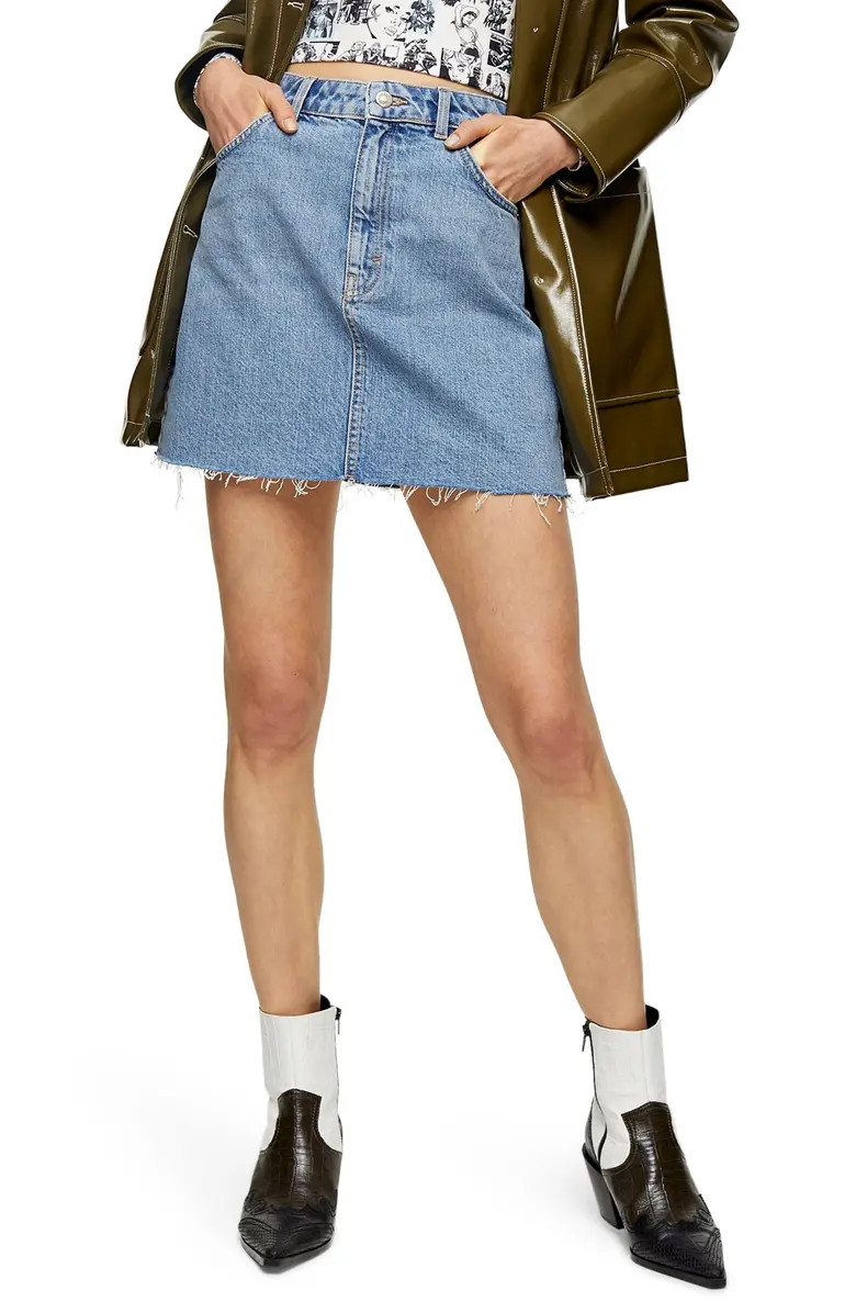 High Waist Denim Miniskirt | Nordstrom