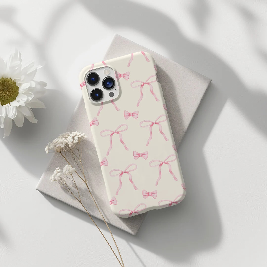Coquette Aesthetic Pink Bow Phone Case, Girly, Bows, Y2K, Preppy, iPhone Case, Samsung Galaxy Pho... | Etsy (US)