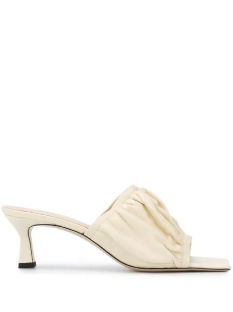 gathered leather sandals | Farfetch (US)
