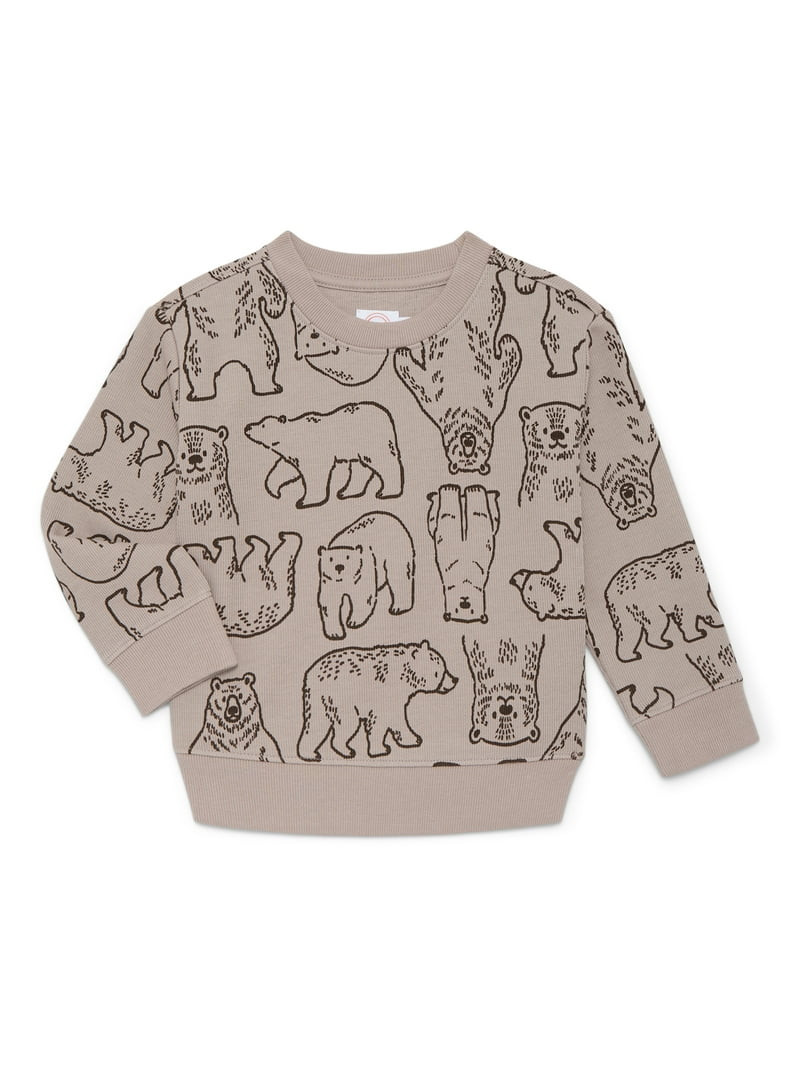 Wonder Nation Toddler Boy Long Sleeve Cozy Top, Sizes 12M-5T | Walmart (US)