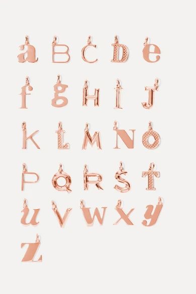 Monica Vinader - A-z Alphabet Letter Rose Gold Vermeil Pendants | NET-A-PORTER (US)