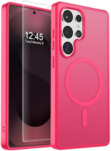 SUPFINE Magnetic for Samsung Galaxy S25 Ultra Case with Screen Protector, (Built-in Magnets) (Mil... | Amazon (US)
