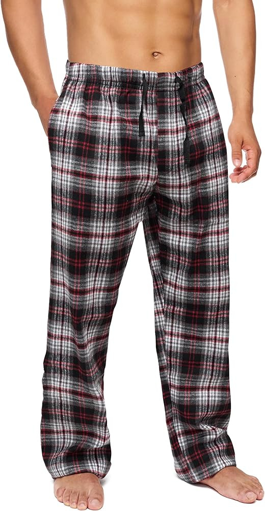 Active Club Men’s Flannel Pajama Pants – Soft Sleep & Lounge Pants with Pockets & Adjustable ... | Amazon (US)