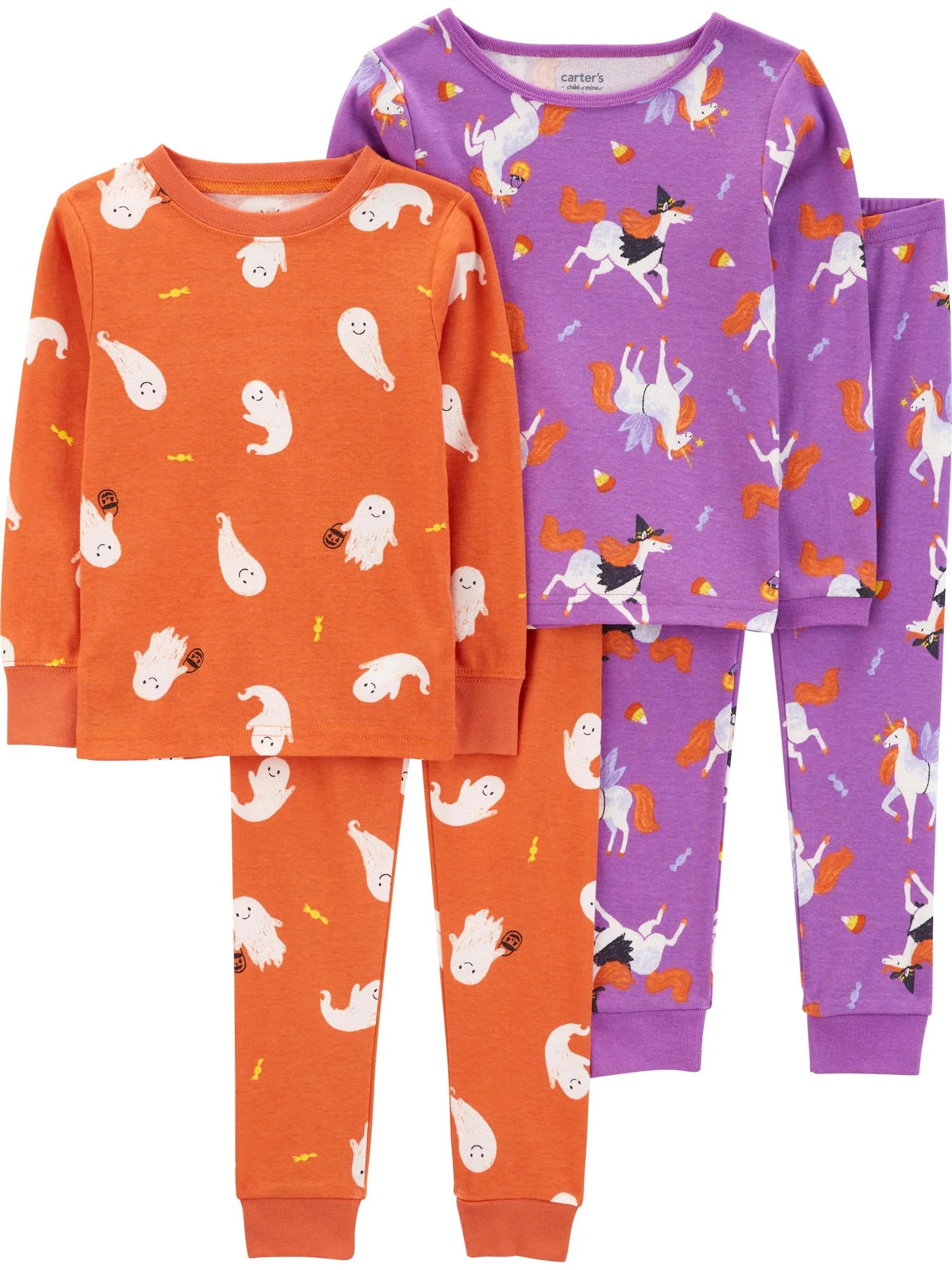 Carter's Child of Mine Toddler Halloween Pajamas, 2-Pack, 4-Piece, Sizes 12M-5T - Walmart.com | Walmart (US)