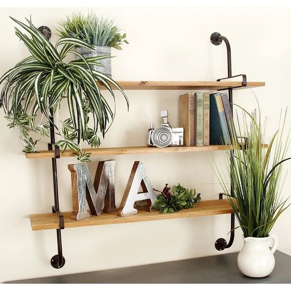 Carbon Loft Carson Rustic 3-shelf Wall Rack | Bed Bath & Beyond