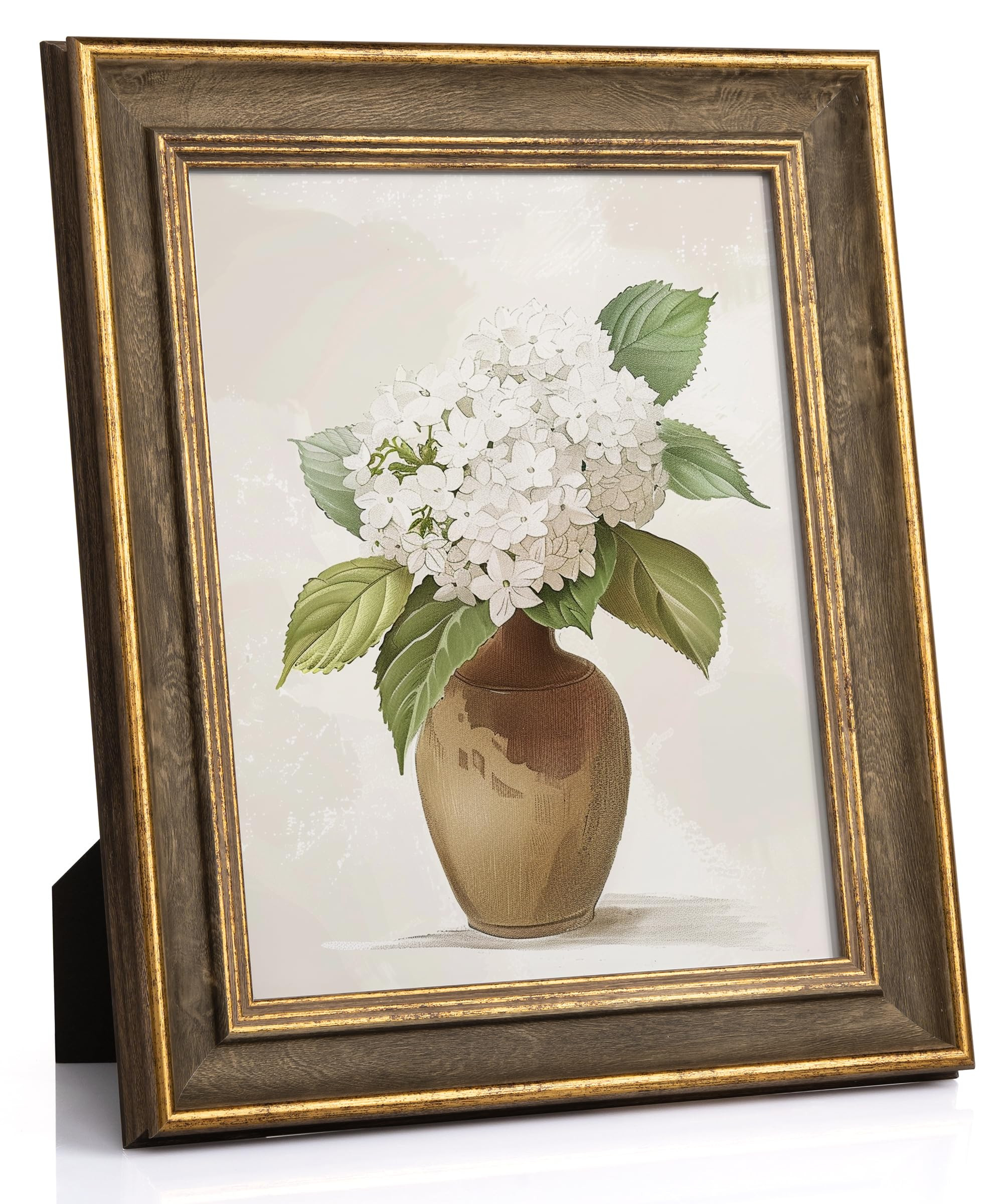 Afuly 8x10 Vintage Picture Frame Elegant Retro Picture Frames Wood Gold Photo Frame Wall Hang Des... | Amazon (US)