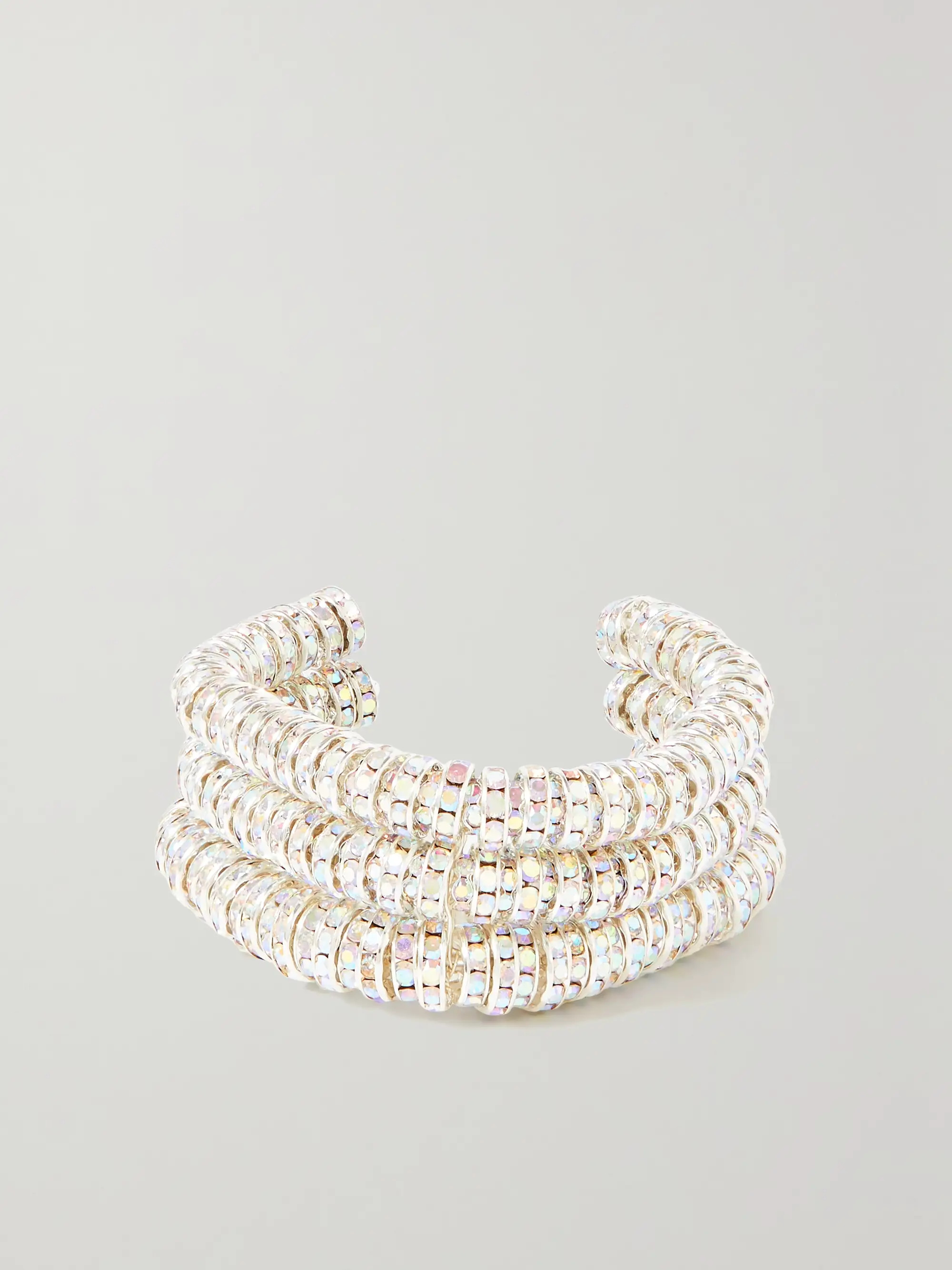 Cleopatra silver-plated crystal bangle | NET-A-PORTER (UK & EU)