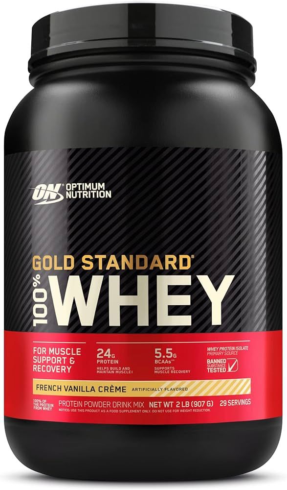 Optimum Nutrition Gold Standard 100% Whey Protein Powder, French Vanilla Creme, 2 Pound (Packagin... | Amazon (US)