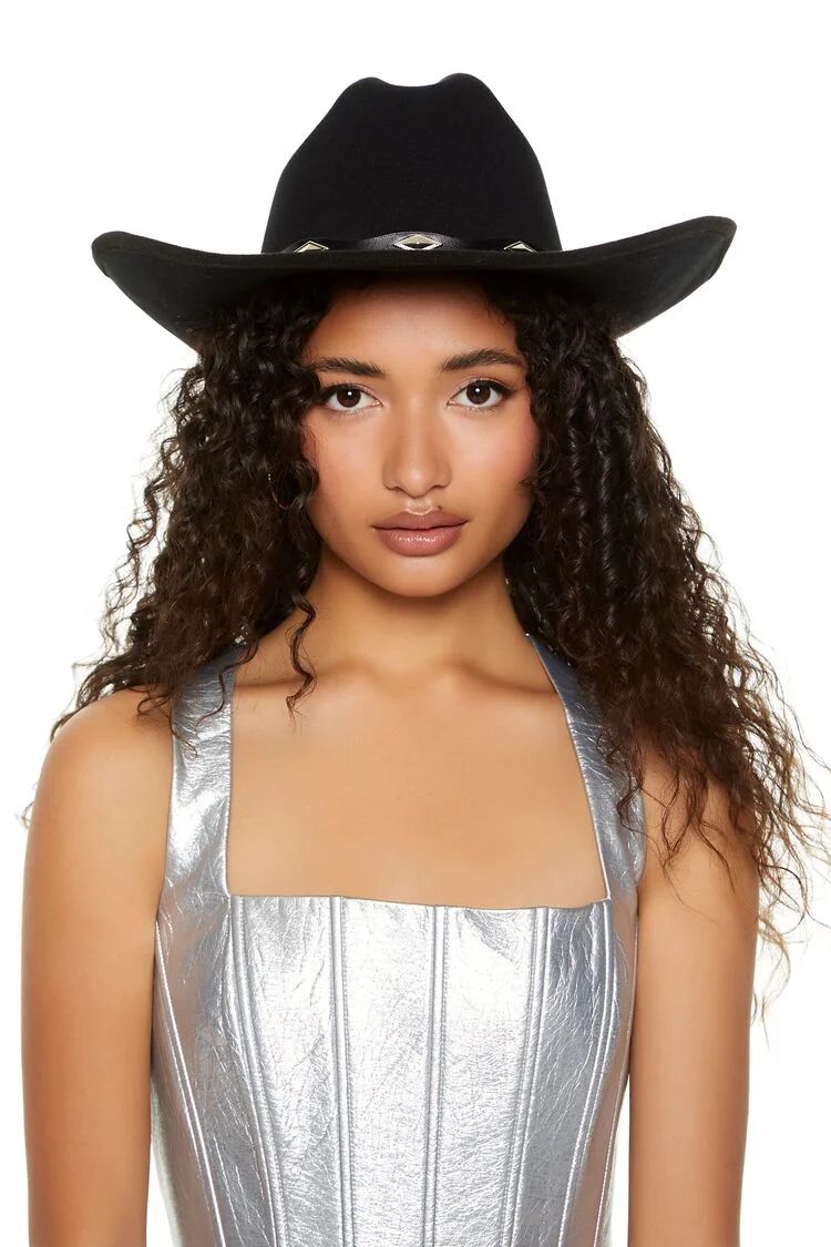Studded-Trim Cowboy Hat | Forever 21