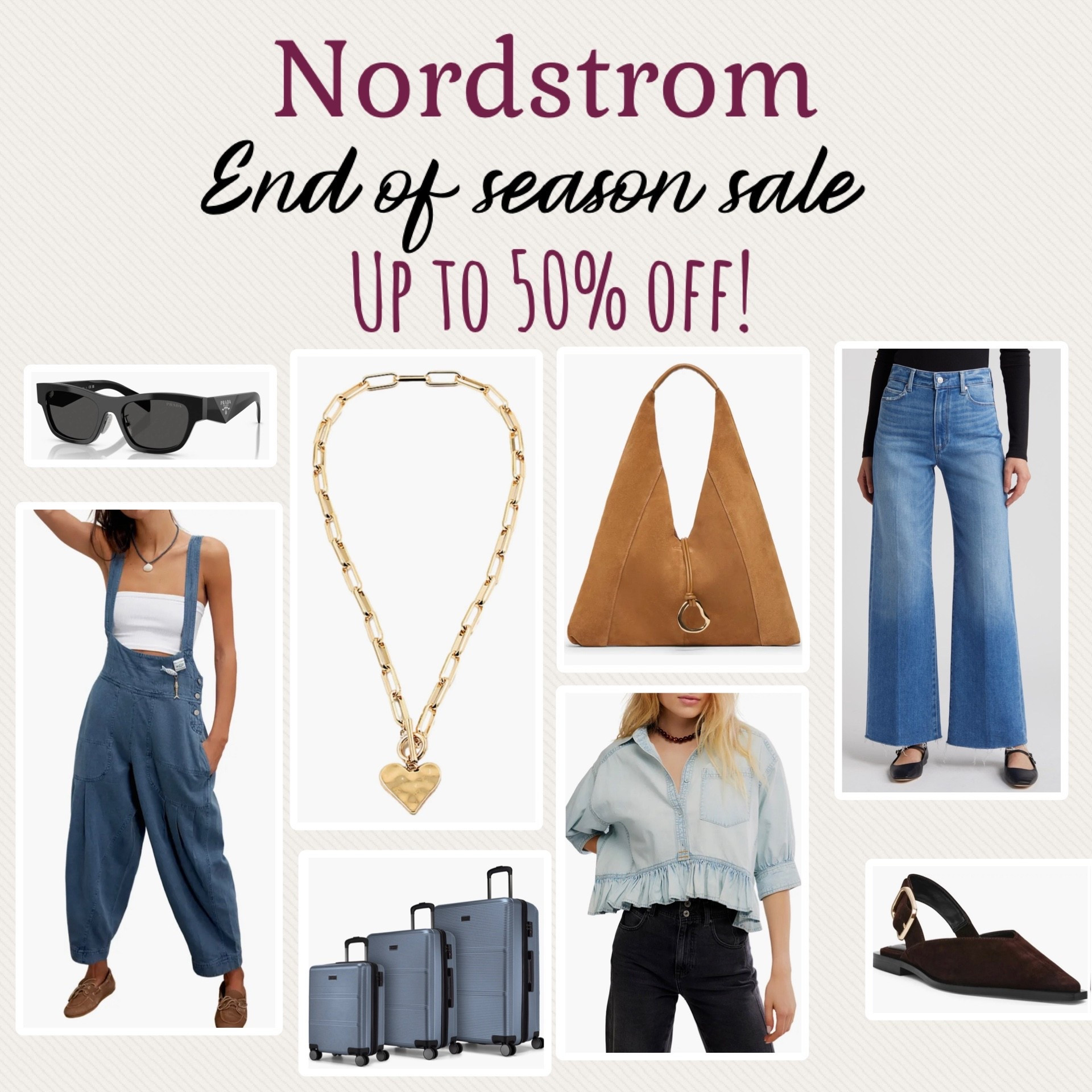 Huge end of season sale at Nordstrom! Up to 50% off! 

#LTKSeasonal #LTKTravel #LTKSaleAlert
