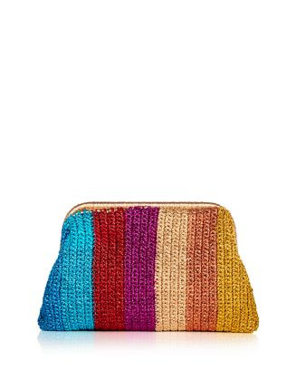 AQUA Raffia Woven Clutch - Exclusive | Bloomingdale's Handbags | Bloomingdale's (US)