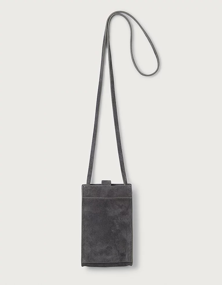 Suede Phone Pouch | Bags & Purses | The  White Company | The White Company UK & ROW