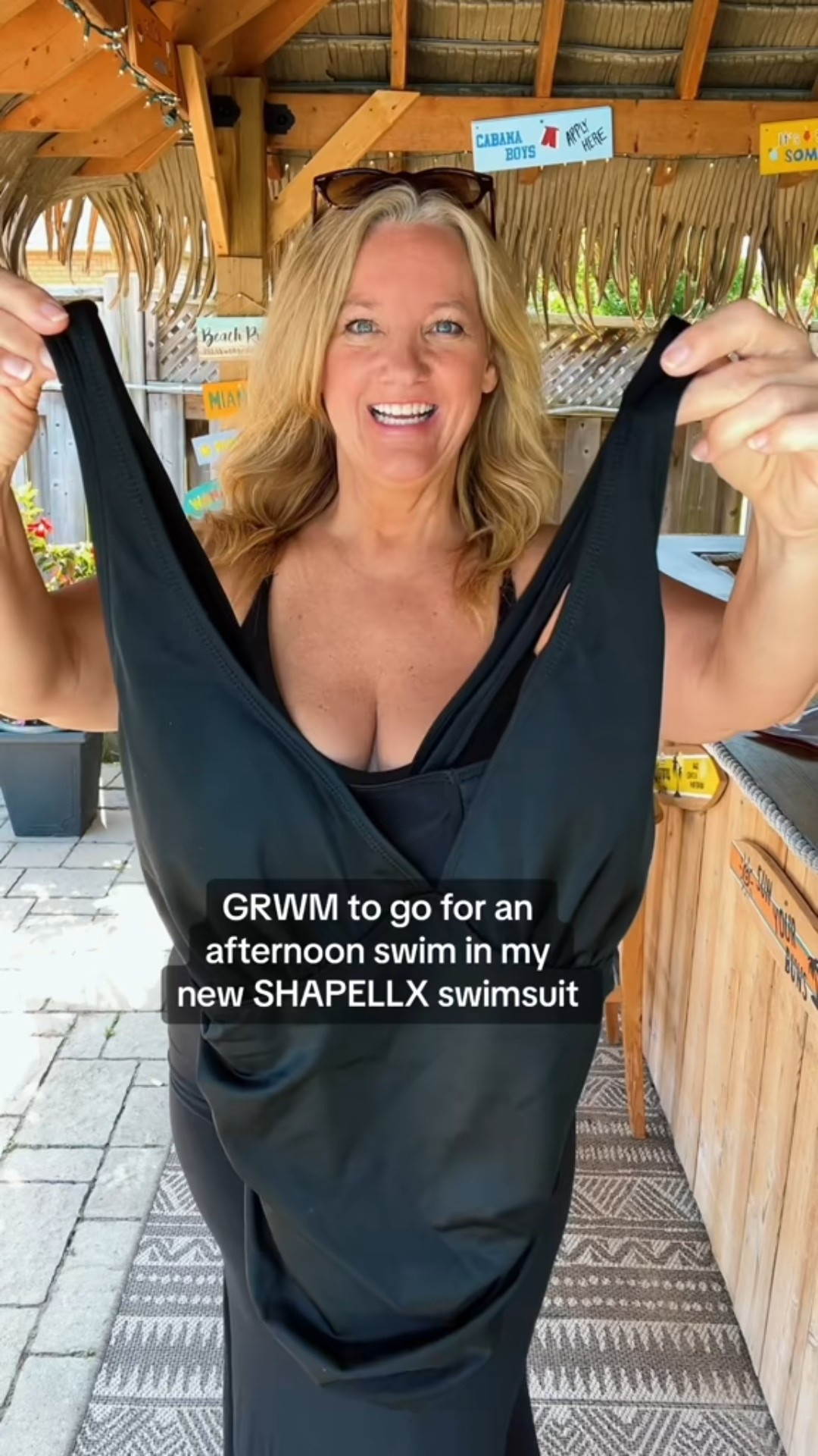 This is such a flattering bathing suit from Shapellx and the shape where holds you in all in the right places 

#LTKMidsize #LTKOver40 #LTKPlusSize