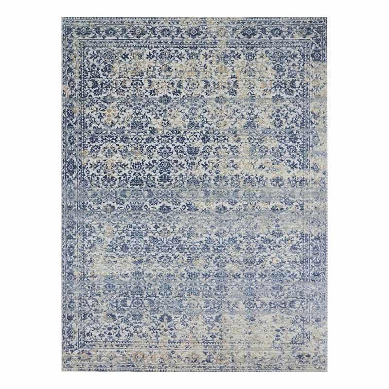 (A377) Providence Venice Distressed Look Blue Area Rug, 5x8 | At Home
