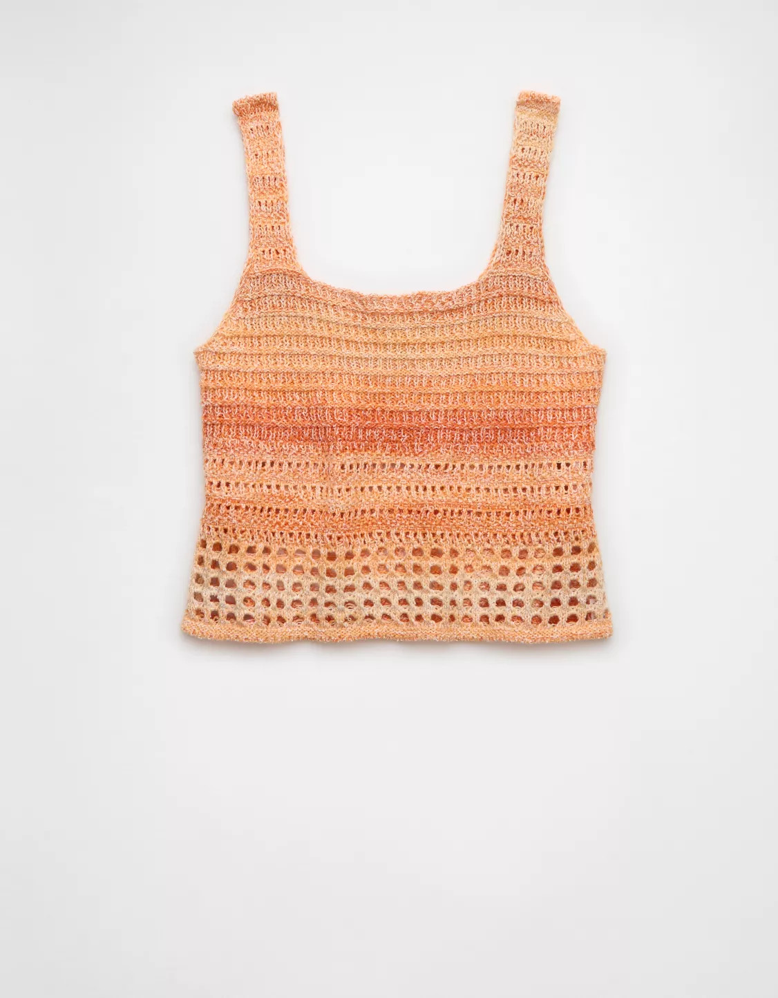 AE Space Dye Cropped Crochet Tank Top | American Eagle Outfitters (US & CA)